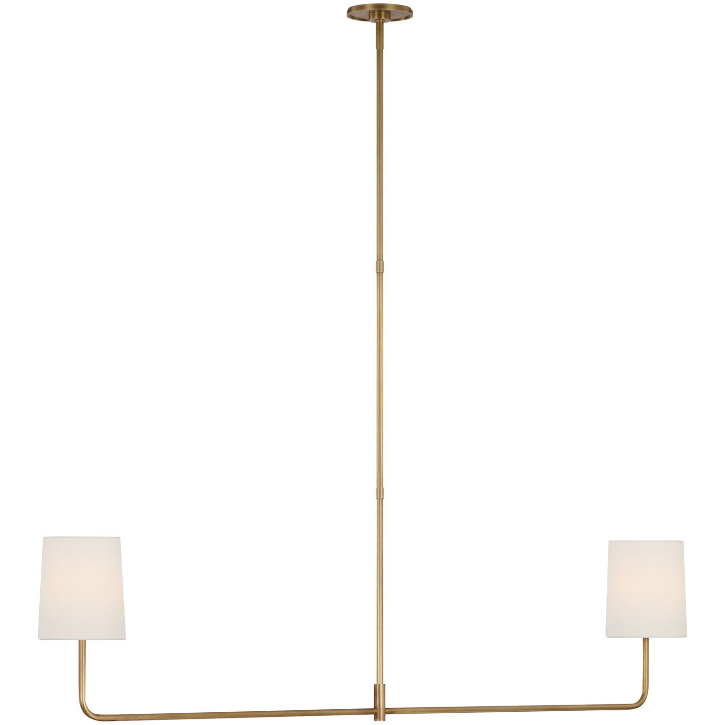 Visual Comfort Signature Collection Barbara Barry Go Lightly LED 54 inch Soft Brass Linear Chandelier Ceiling Light BBL5085SB-L - Open Box