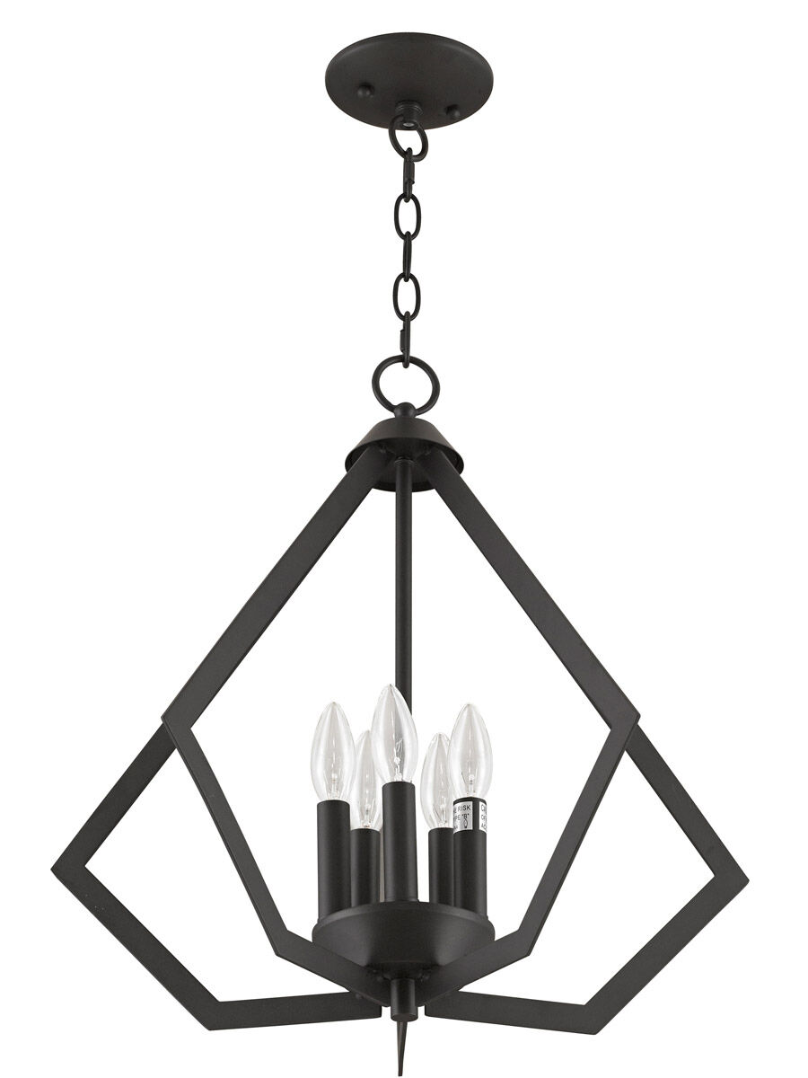 Prism 5 Light 20 inch Bronze Chandelier Ceiling Light