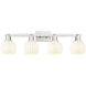 Arcadia White Venetian 4 Light 33 inch Brushed Satin Nickel Bath Vanity Light Wall Light