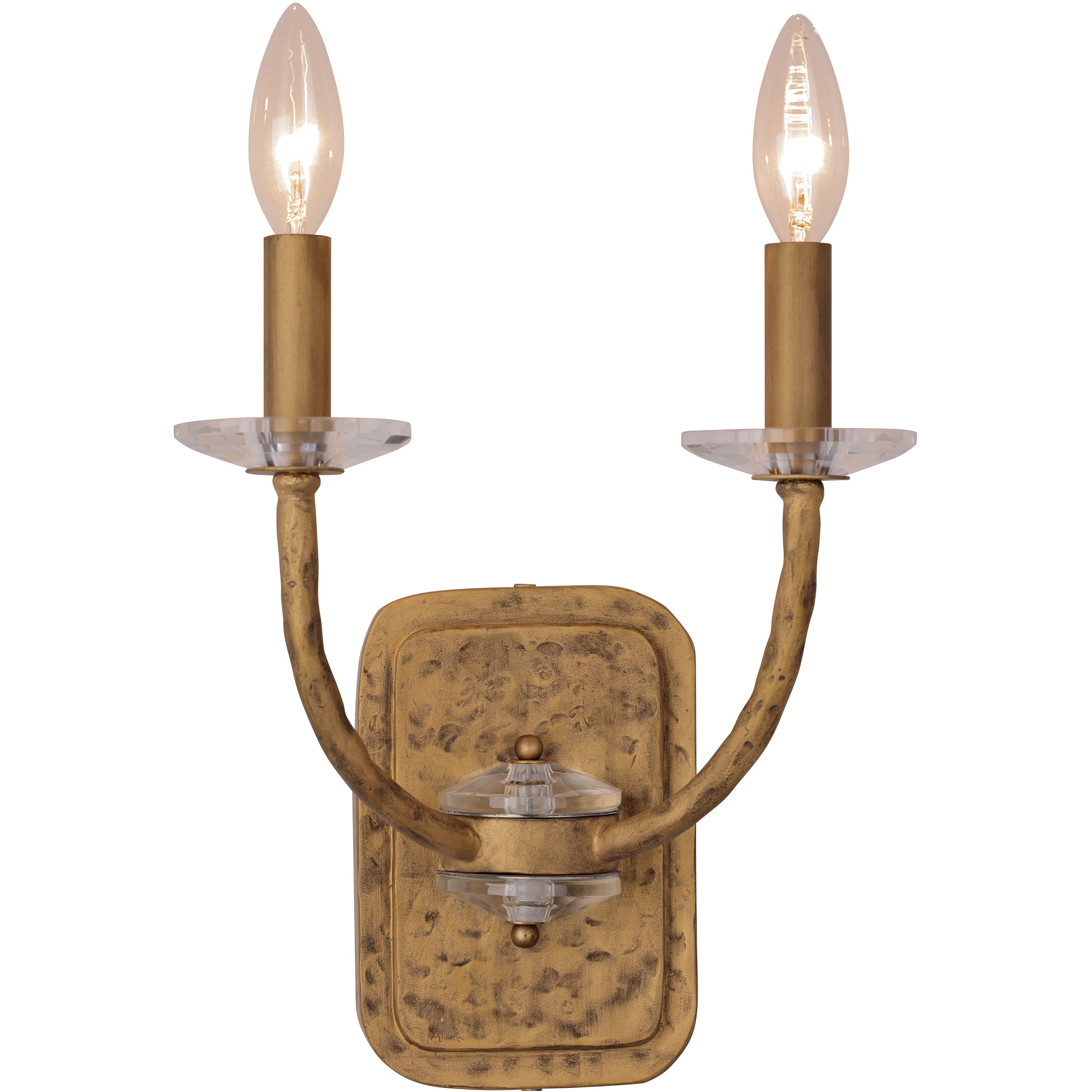 Atella 2 Light 9.75 inch Ashen Gold Wall Sconce Wall Light
