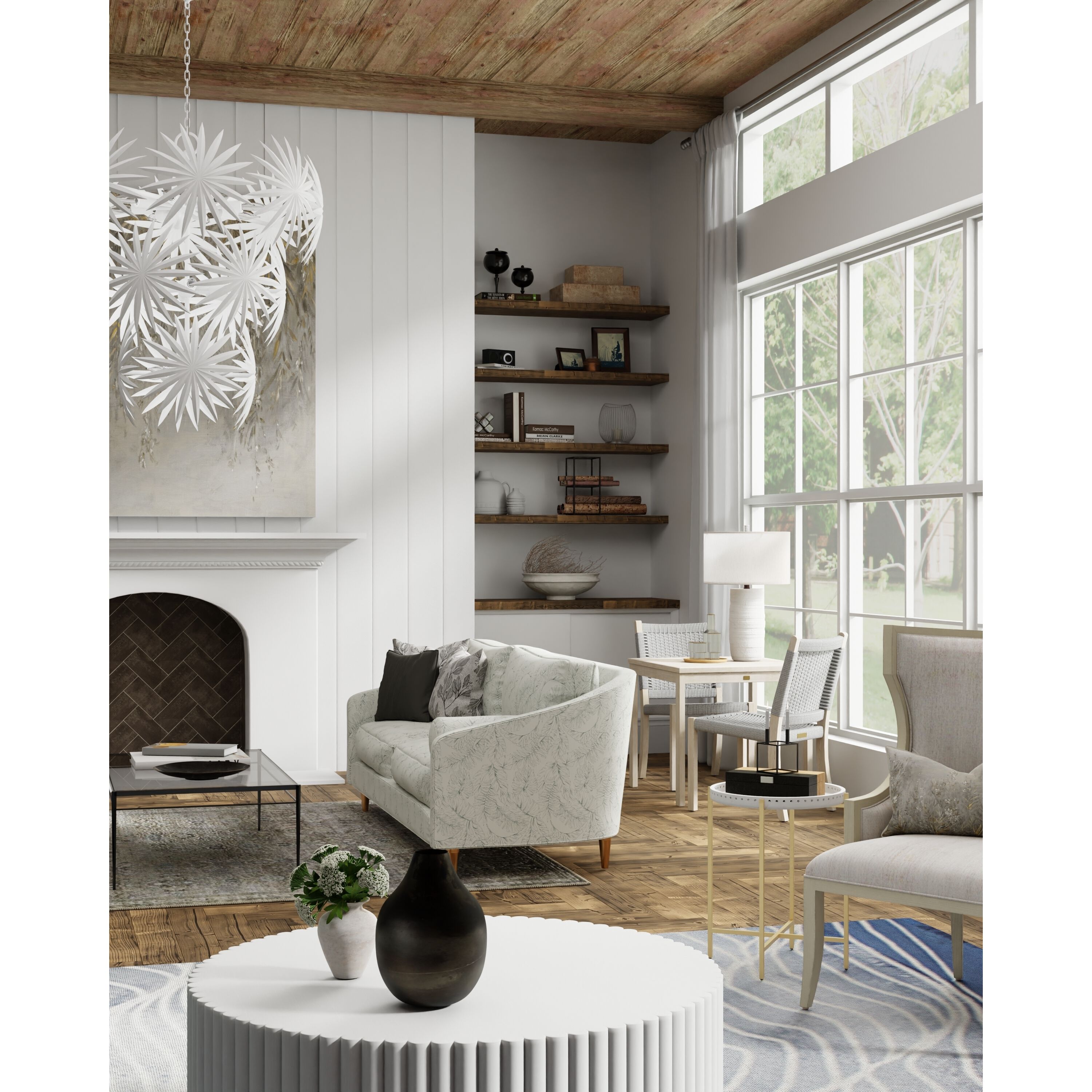 Garson Silver and Fresh File Linen Chair