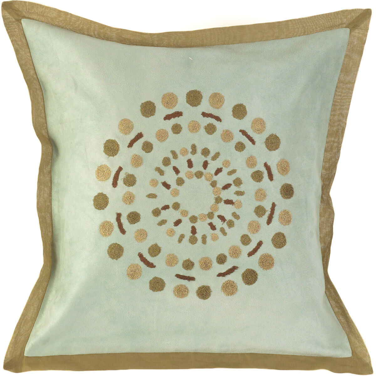 Decorative Pillows 18 inch Aqua, Dark Brown, Dark Green, Camel, Olive Pillow Kit