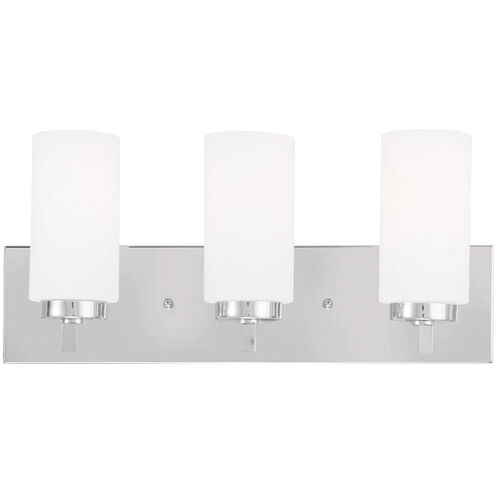 West Lake 3 Light 18 inch Polished Chrome Bath Vanity Wall Light