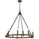 Harwell 8 Light 34.75 inch Antique Millwood Chandelier Ceiling Light
