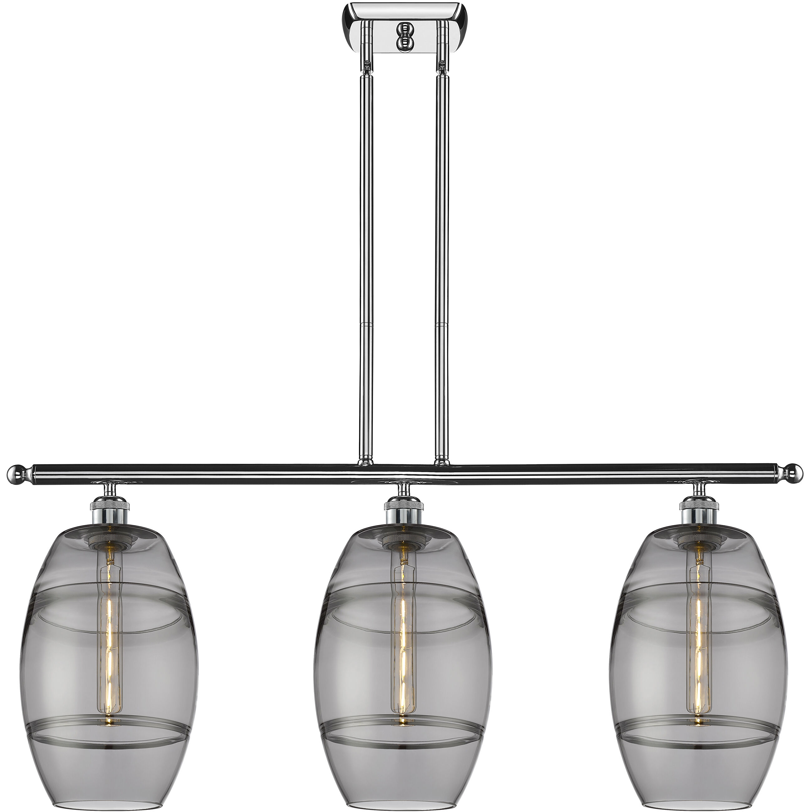 Ballston Vaz 3 Light 36 inch Polished Chrome Stem Hung Island Light Ceiling Light