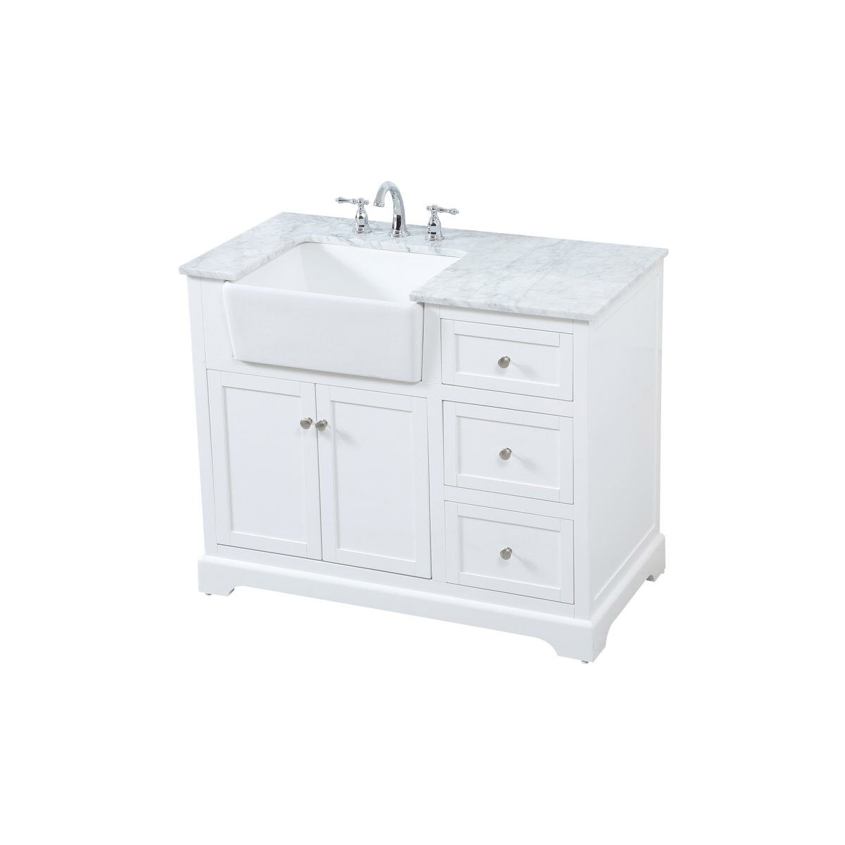 Franklin 42 X 22 X 35 inch White Bathroom Vanity Cabinet