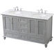 Rhodes 60 X 22 X 35 inch Grey Vanity Sink Set in Gray