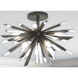 Elsa 8 Light 23 inch Midnight Graphite Semi-Flush Ceiling Light