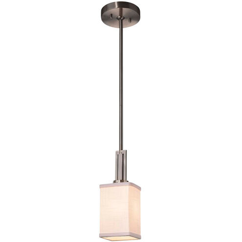 Textile LED 4 inch Brushed Nickel Pendant Ceiling Light