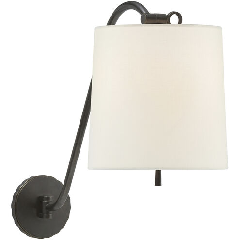 Barbara Barry Understudy 25 inch 60.00 watt Bronze Swing Arm Sconce Wall Light in Linen