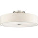 Meridian 6 Light 30 inch Brushed Nickel Semi Flush Ceiling Light