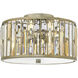 Gemma LED 16.5 inch Silver Leaf Foyer Light Ceiling Light, Flush Mount