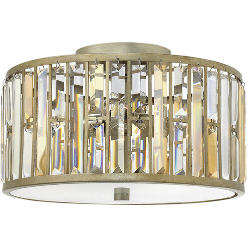 Gemma LED 16.5 inch Silver Leaf Foyer Light Ceiling Light, Flush Mount
