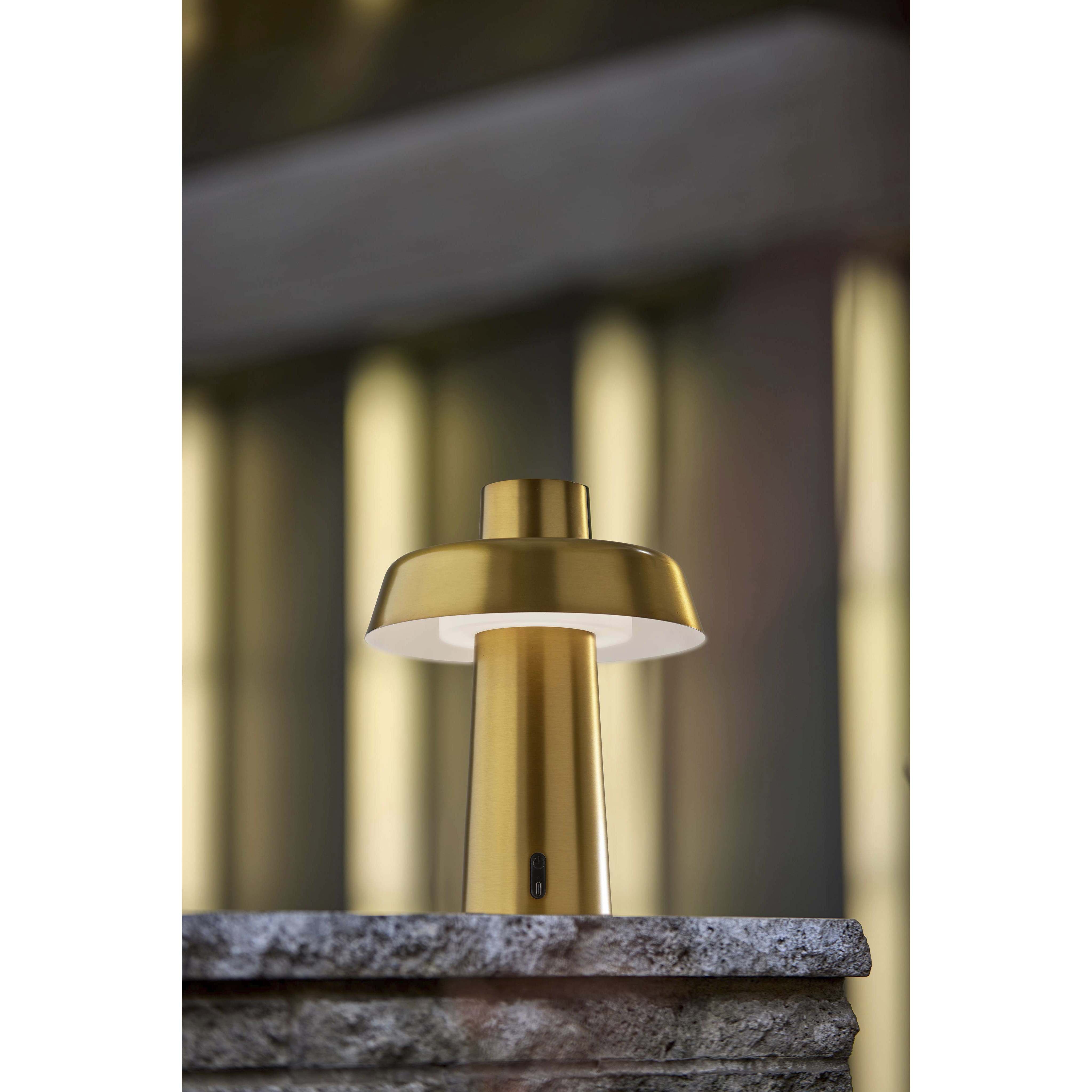 Pirlo 11.75 inch 4.00 watt Antique Brass Cordless Table Lamp Portable Light, ADS360