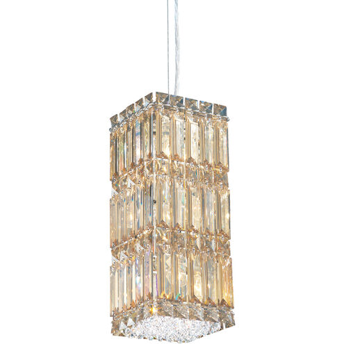 Quantum 6 Light 5.5 inch Stainless Steel Mini Pendant Ceiling Light in Swarovski