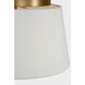 Richard June Hale 2 Light 12 inch Estate Brass Flush Mount Ceiling Light in LED