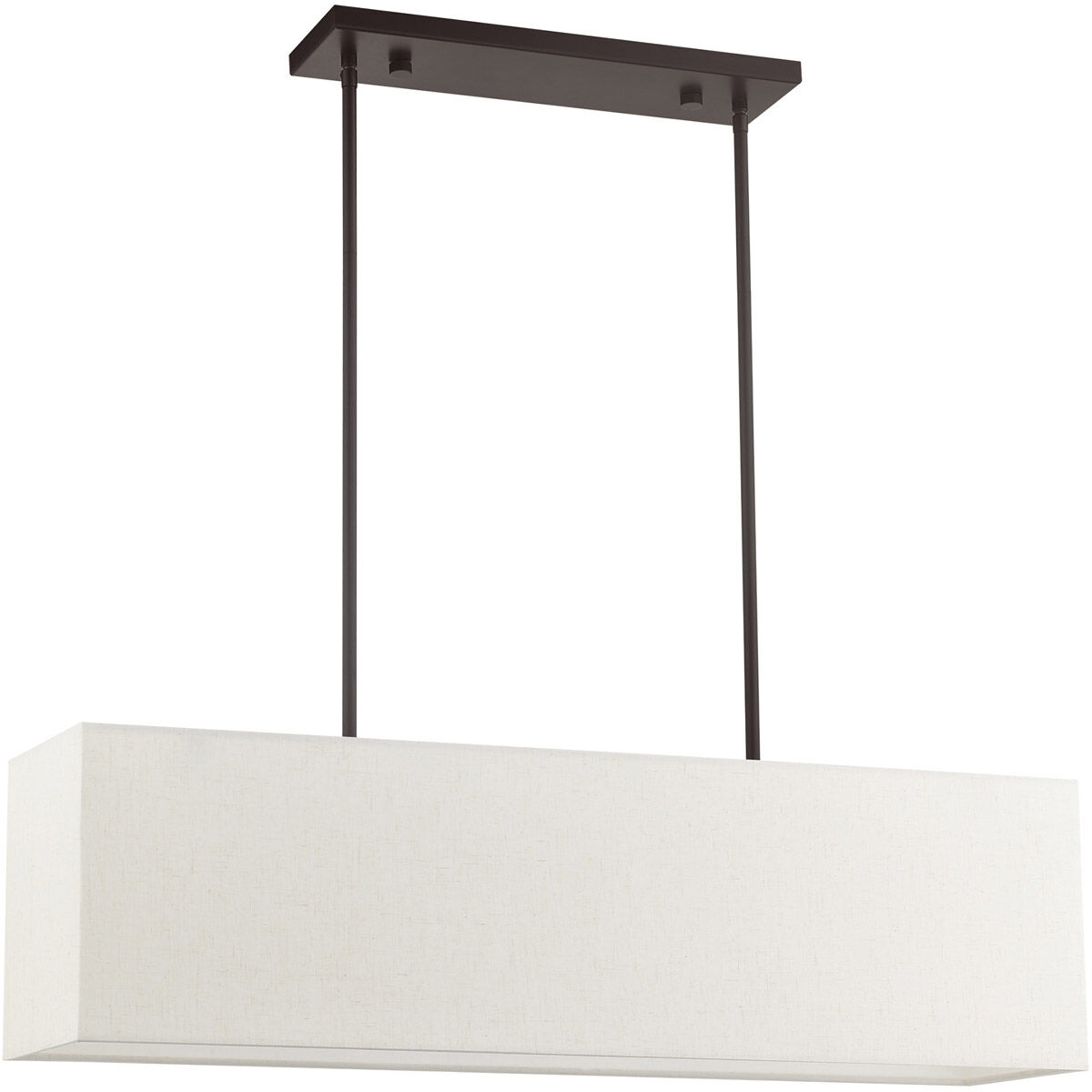 Summit 4 Light 36 inch English Bronze Linear Chandelier Ceiling Light 