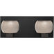Keno 2 Light 14 inch Black Vanity Light Wall Light