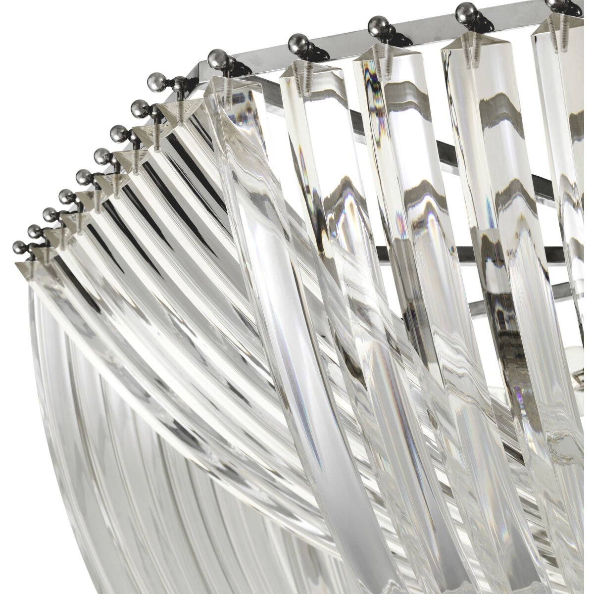 Hyères 4 Light 35.43 inch Clear Acrylic with Nickel Ceiling Lamp Ceiling Light