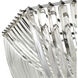 Hyeres 4 Light 35.43 inch Clear Acrylic with Nickel Flush Mount Ceiling Light