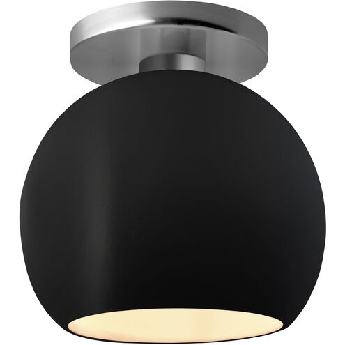 Radiance 1 Light 10 inch Carbon Matte Black and Brushed Nickel Semi Flush Ceiling Light