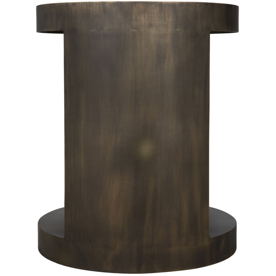 Chrysler 24 X 20 inch Aged Brass Side Table