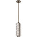 Tessera LED Flat Bronze Pendant Ceiling Light in PavT Cast