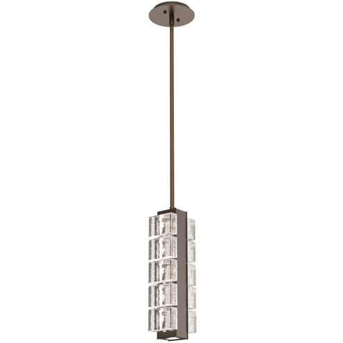 Tessera LED Flat Bronze Pendant Ceiling Light in PavT Cast