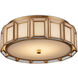 Daze LED 18.5 inch Antique Brass Flush Mount Ceiling Light