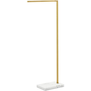 Sean Lavin Klee 43 inch 10.2 watt NATURAL BRASS/WHITE MARBLE Floor Lamp Portable Light in Natural Brass/Marble, Integrated LED