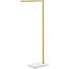 Sean Lavin Klee 43 inch 10.2 watt NATURAL BRASS/WHITE MARBLE Floor Lamp Portable Light in Natural Brass/Marble, Integrated LED