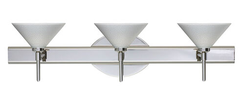 Kona 3 Light 23 inch Chrome Vanity Lighting Wall Light in Halogen