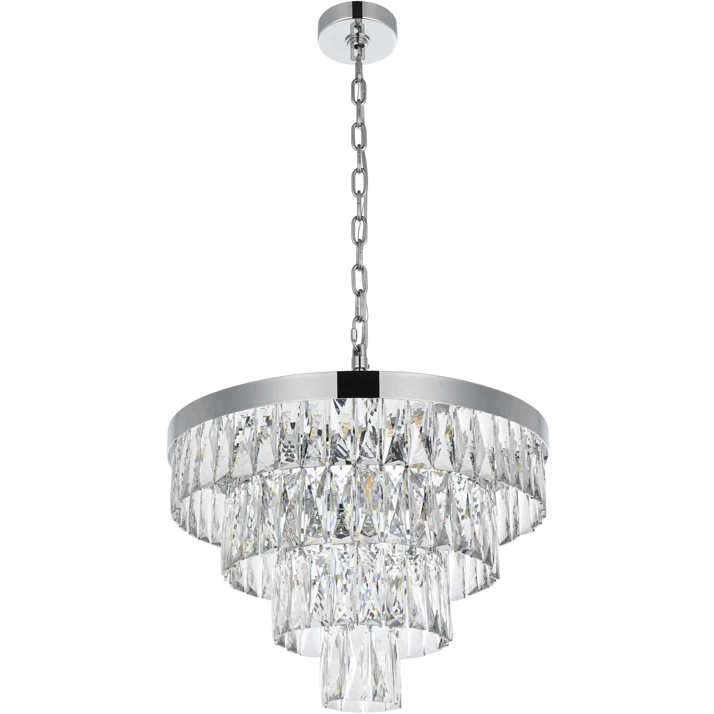 Josephine 10 Light 20 inch Chrome Chandelier Ceiling Light
