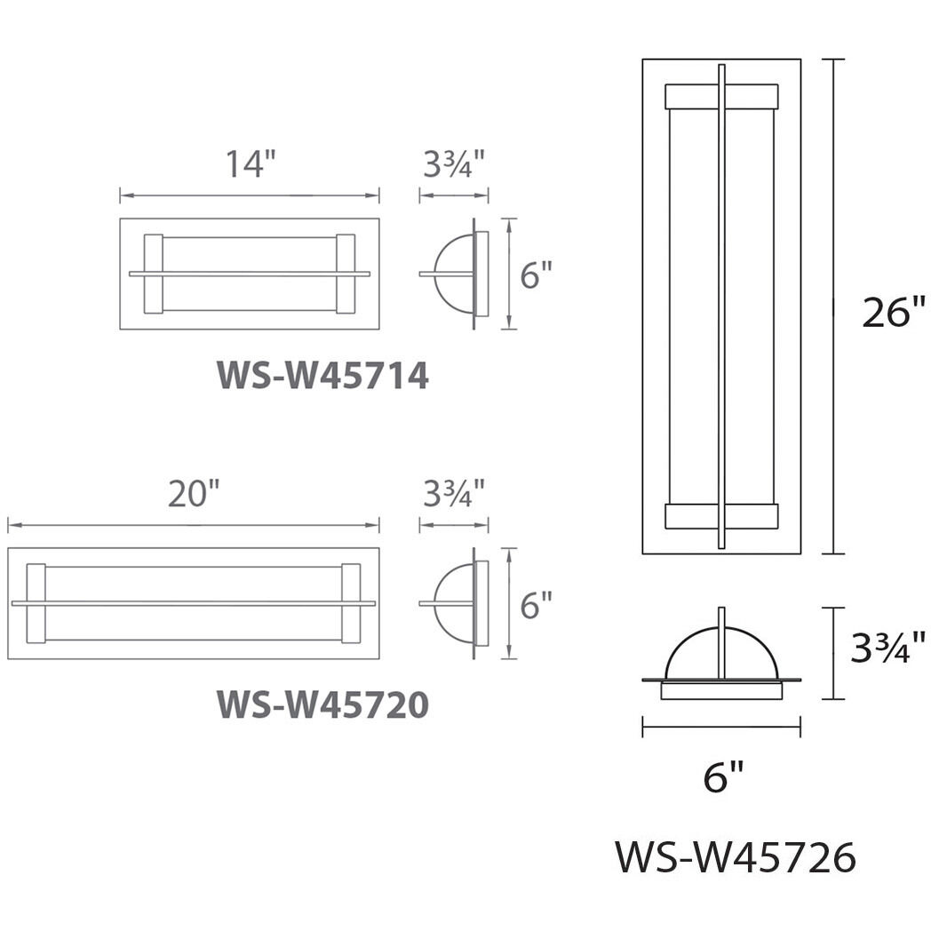 Oberon LED 26 inch Black Outdoor Wall Light, dweLED