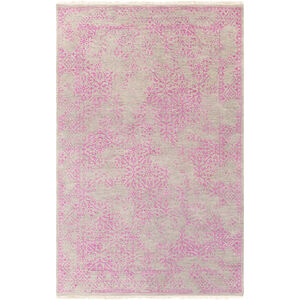 Transcendent 102 X 66 inch Purple and Gray Area Rug, Wool