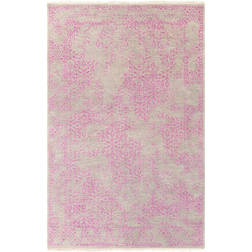 Transcendent 36 X 24 inch Purple and Gray Area Rug, Wool