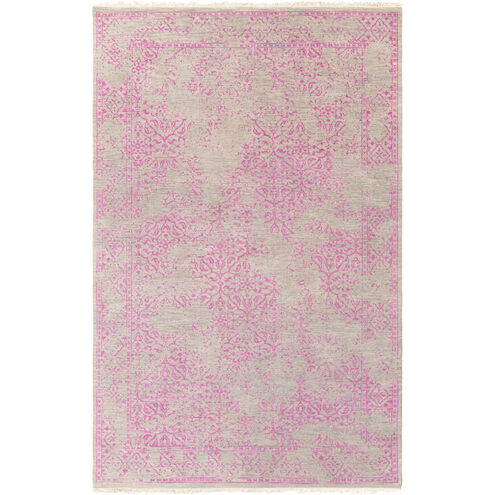 Transcendent 102 X 66 inch Purple and Gray Area Rug, Wool