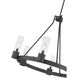 Evandrel 6 Light 29 inch Matte Black Chandelier Ceiling Light