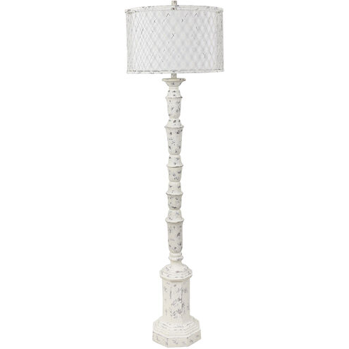 Para 61 inch 150.00 watt Handfinished White Wash Floor Lamp Portable Light