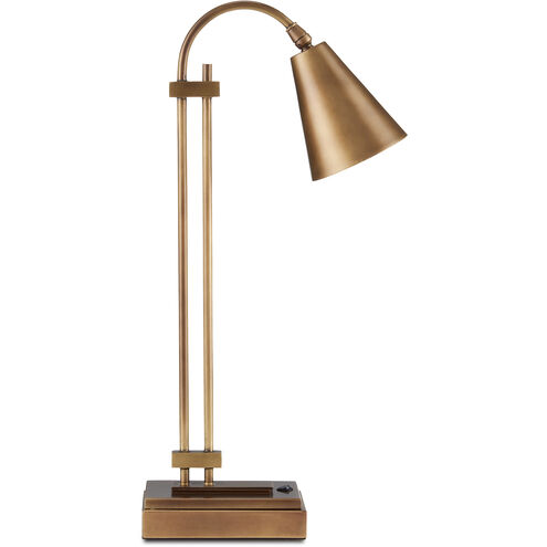 Symmetry 21 inch Antique Brass Desk Lamp Portable Light