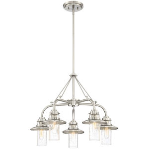 Dover 5 Light 26 inch Satin Platinum Chandelier Ceiling Light