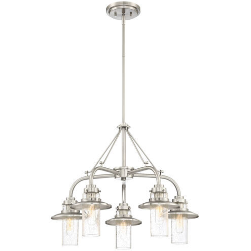 Dover 5 Light 26 inch Satin Platinum Chandelier Ceiling Light