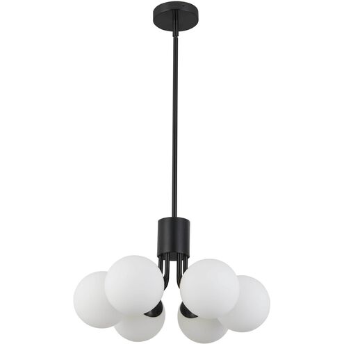 Amanda 6 Light 19 inch Matte Black Pendant Ceiling Light