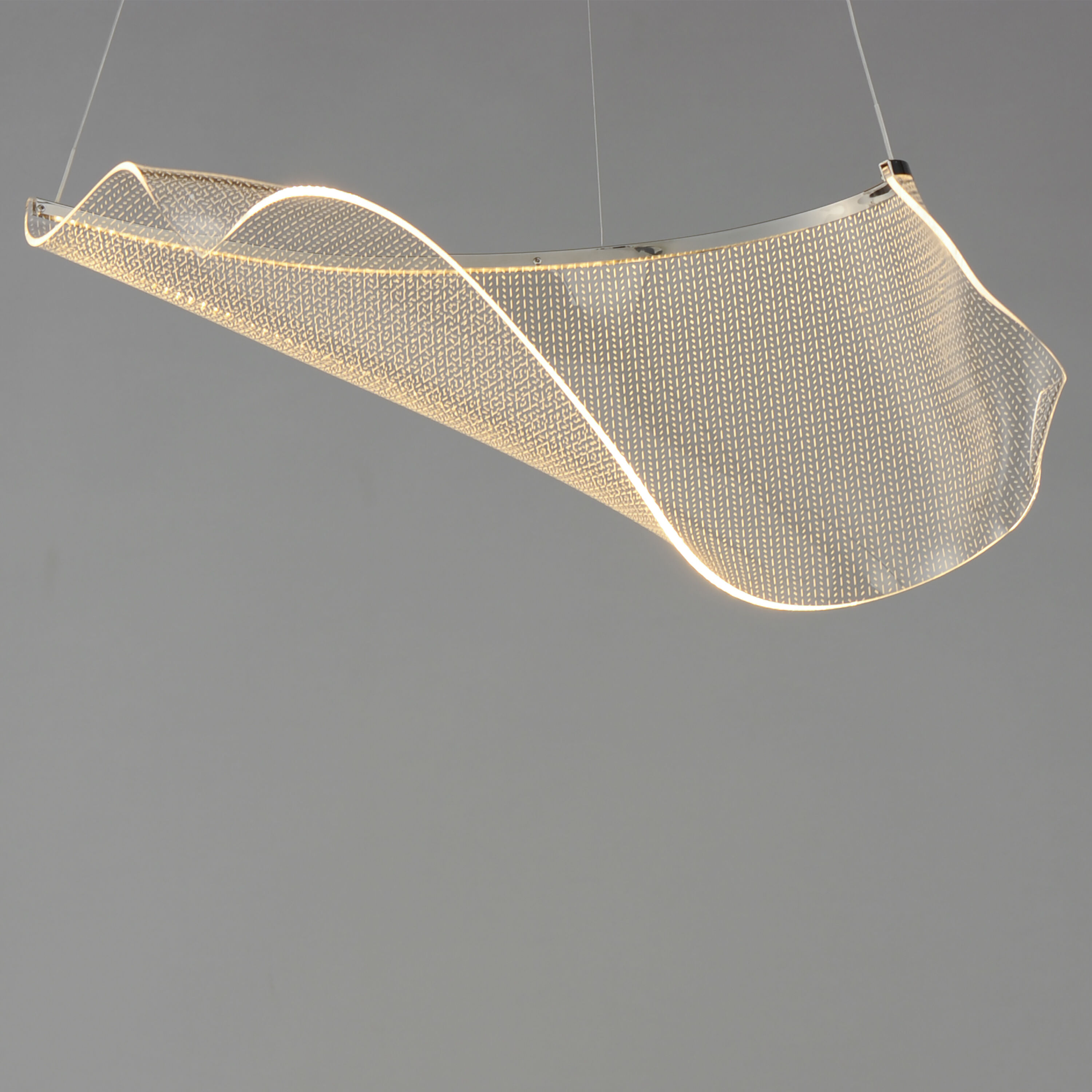 Rinkle LED 9.75 inch Polished Chrome Single Pendant Ceiling Light