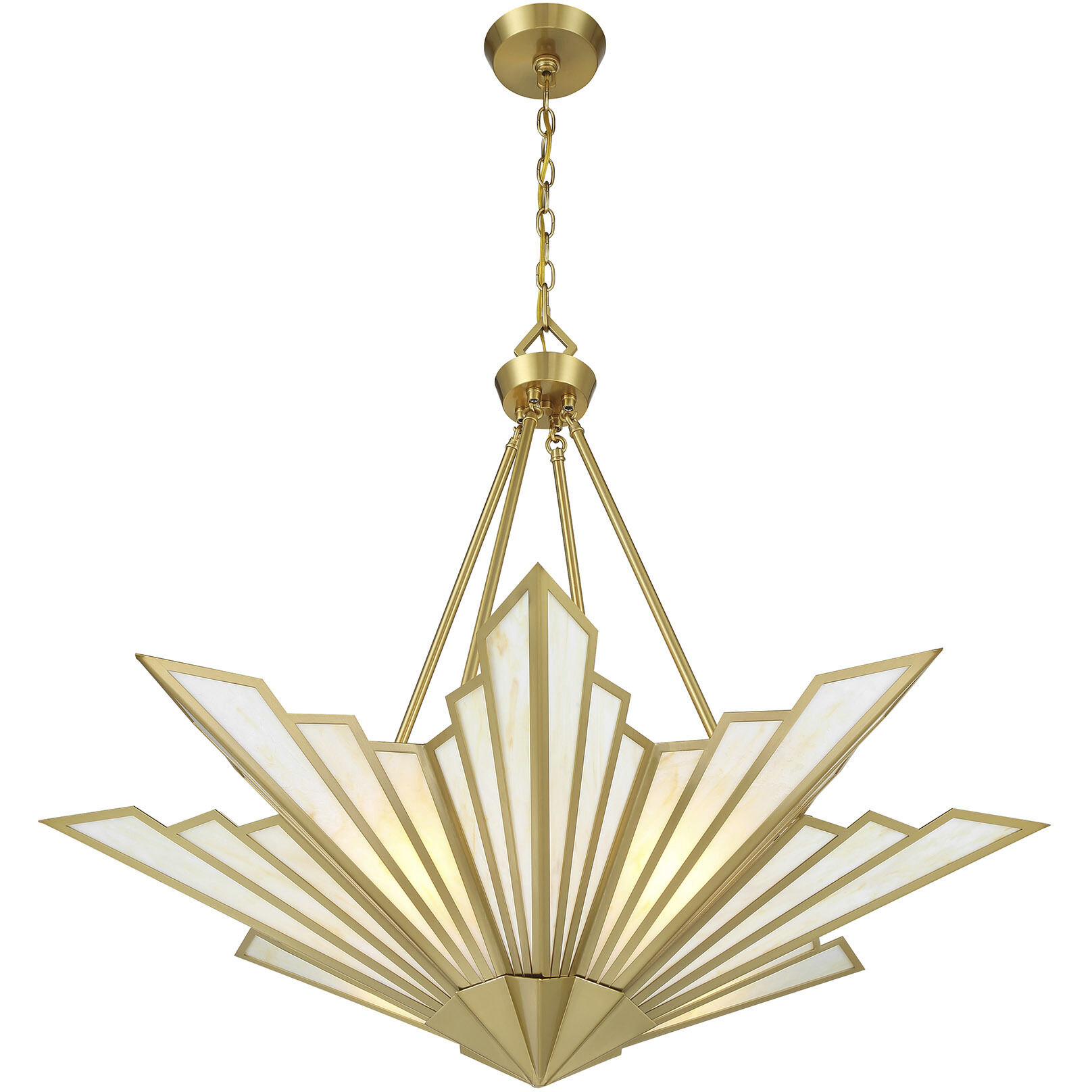Rivage 4 Light 36 inch Warm Brass Pendant Ceiling Light