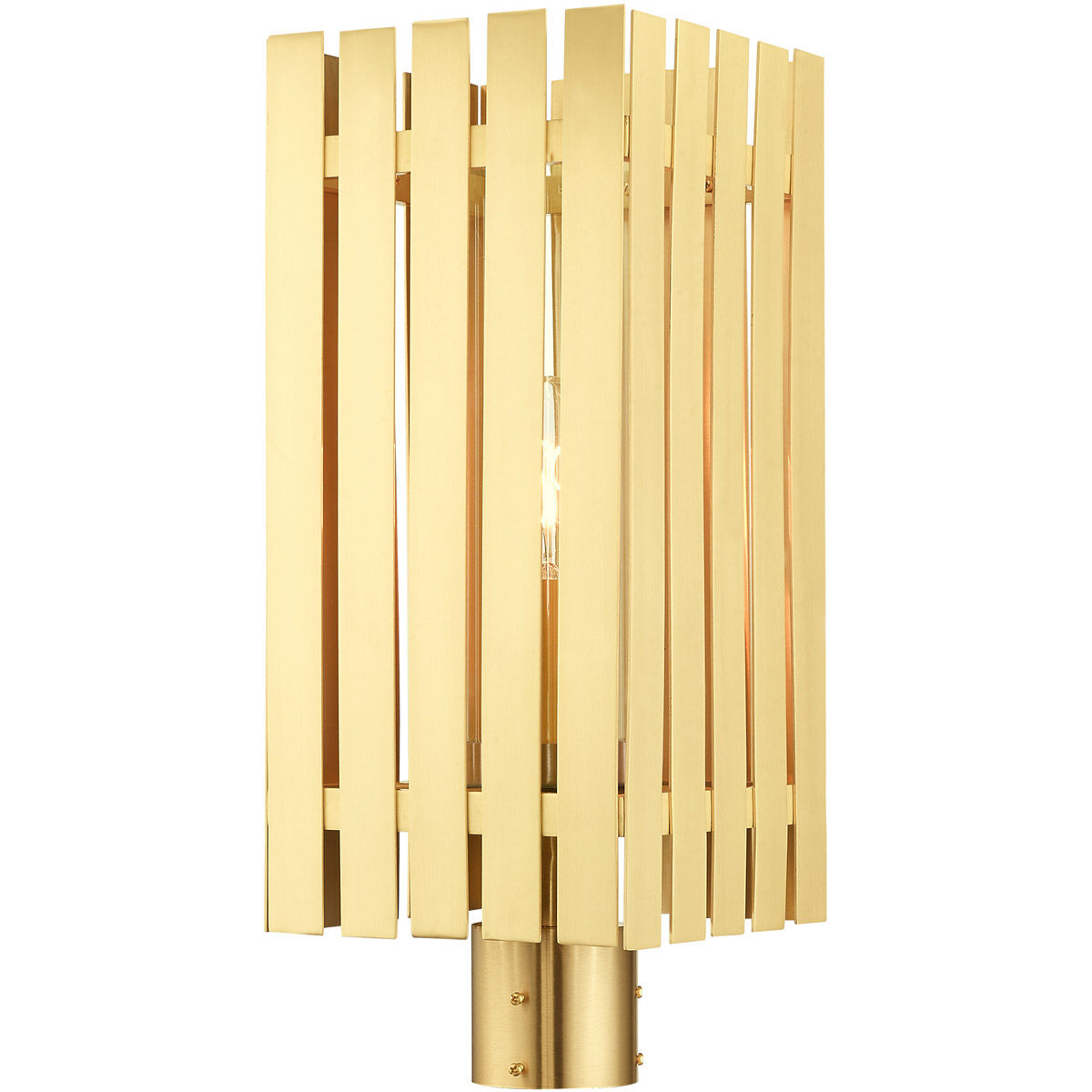 Greenwich 1 Light 20 inch Satin Brass Outdoor Post Top Lantern