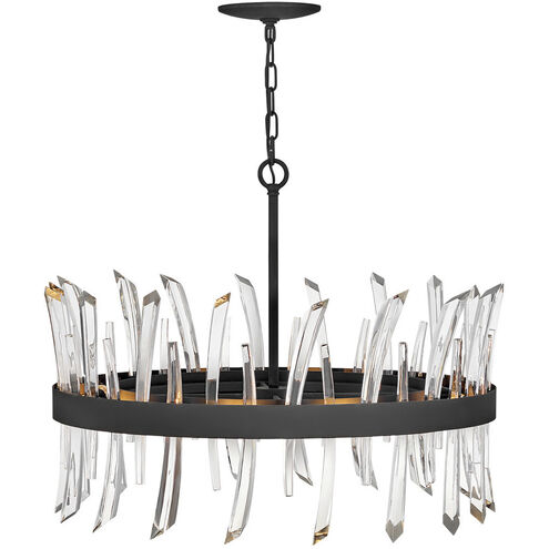 Revel LED 28 inch Black Chandelier Ceiling Light