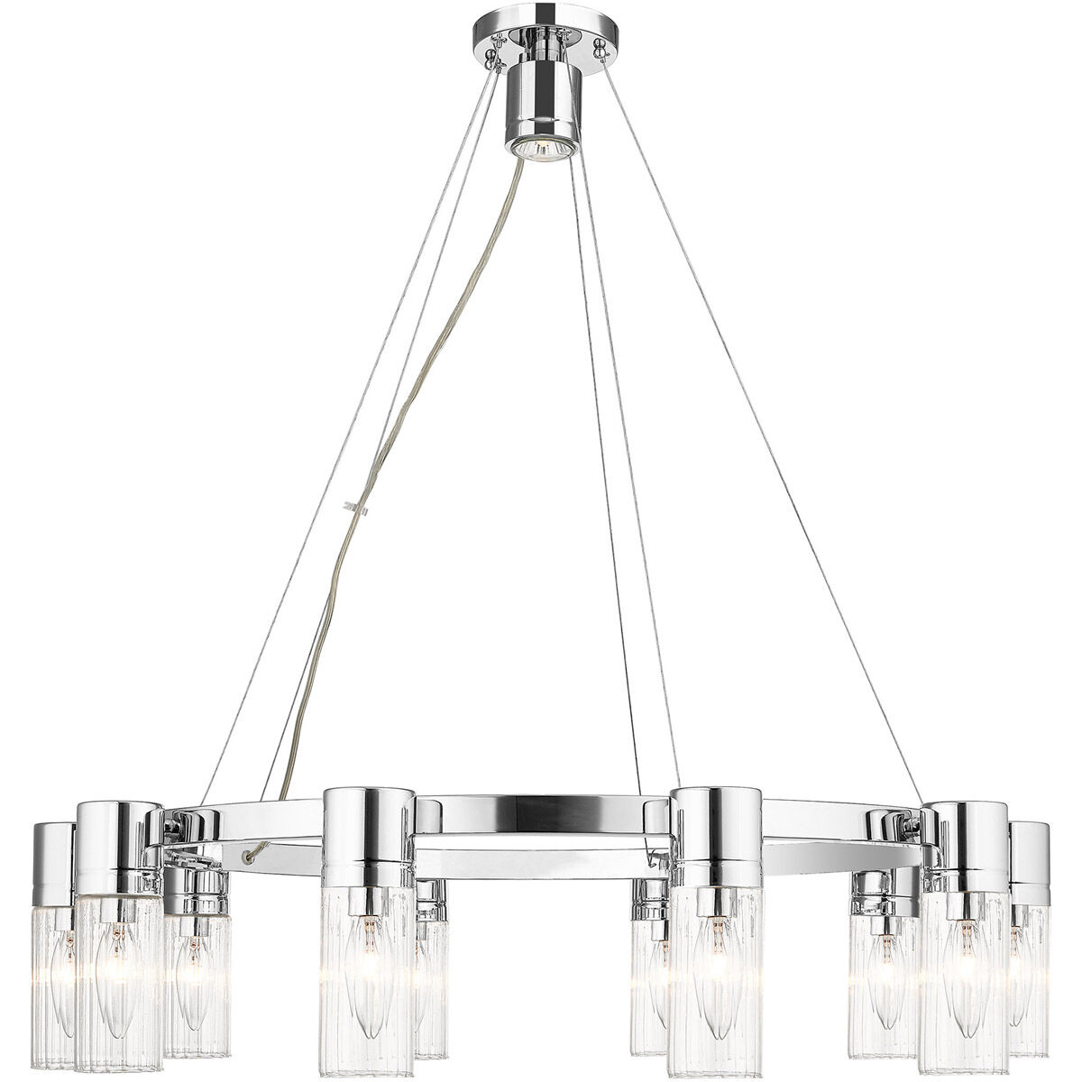 Midtown 10 Light 30 inch Polished Chrome Chandelier Ceiling Light