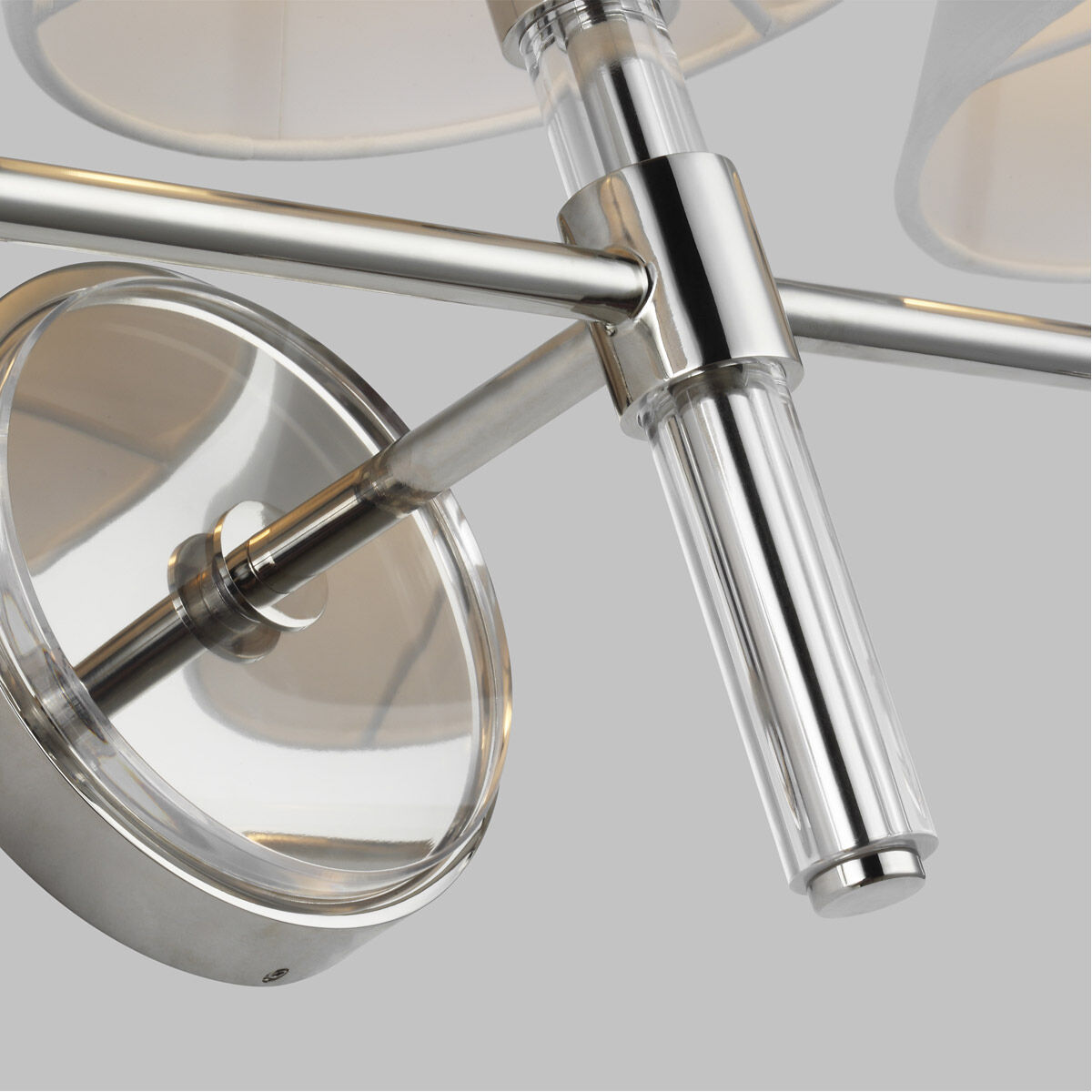 Robert 3 Light 27 inch Polished Nickel / Clear Acrylic Vanity Light Wall Light