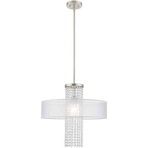 Bella Vista 1 Light 20 inch Brushed Nickel Pendant Chandelier Ceiling Light